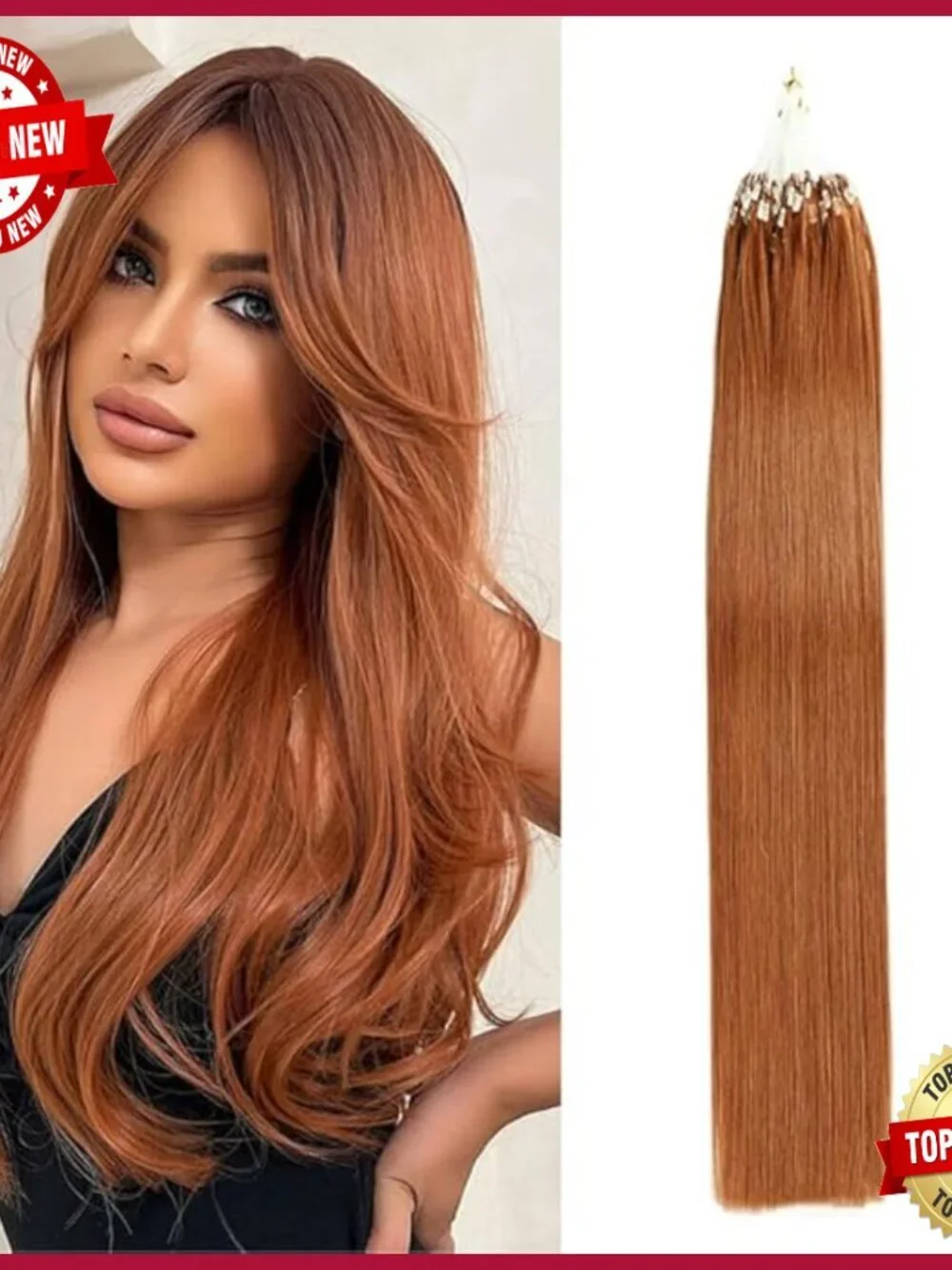 24 Inch Human Hair Micro Loop Extensions 50 Strands Brazilian Remy